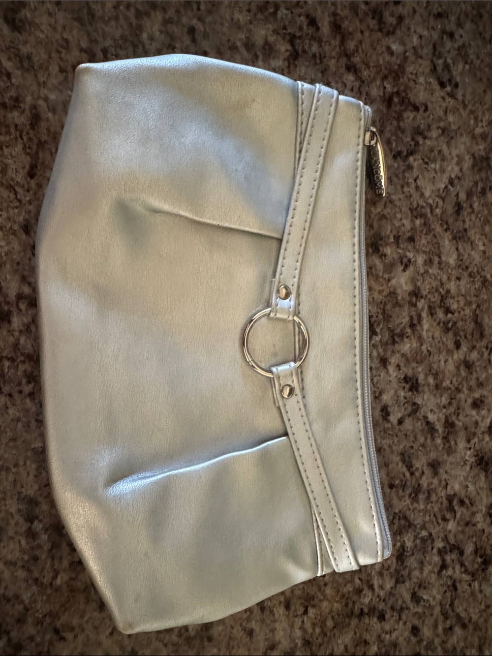 Silver Leatherette Women's Handbag